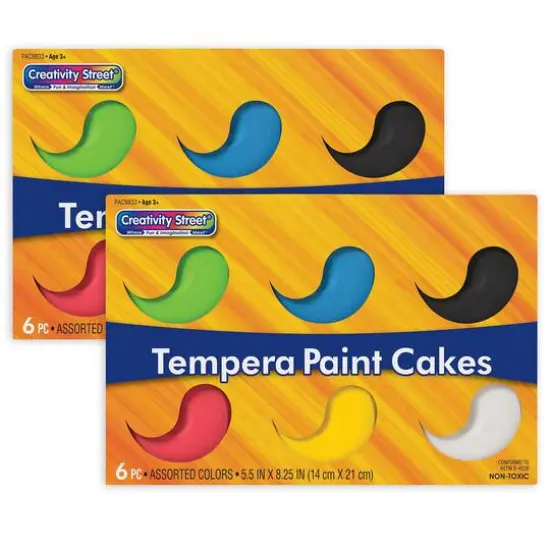 Creativity Street&reg; Tempera Paint Cakes, 2 Packs of 6 {1}
