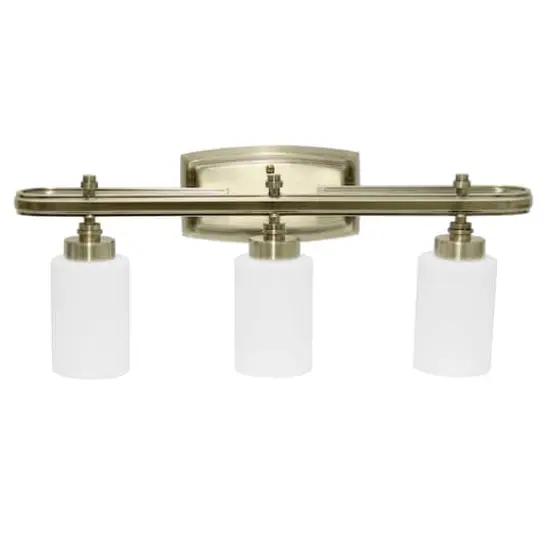 Lalia Home Essentix 23" 3-Light Vanity Fixture Antique Brass {1}