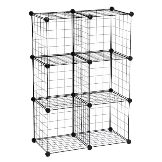 Honey Can Do Black 6 Cube Storage Set {4}