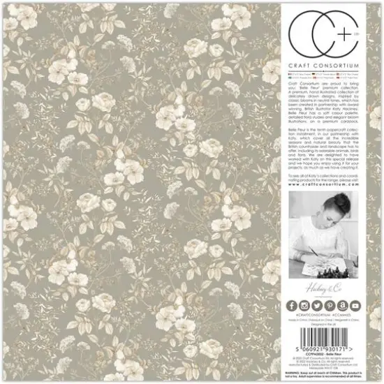 Craft Consortium Belle Fleur Double-Sided Paper Pad, 12" x 12" {5}