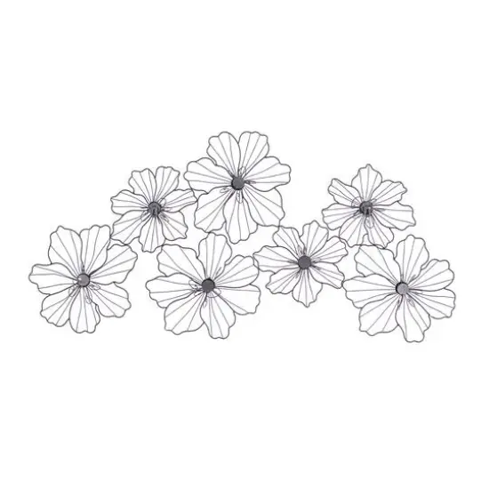 CosmoLiving by Cosmopolitan 43" Black Modern Floral Blooms Wall D&eacute;cor {5}