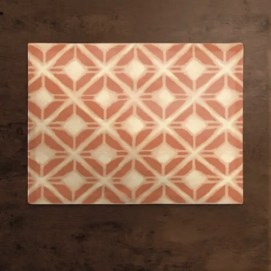 Terracotta Ikat 18" x 14" Cotton Twill Placemat {3}