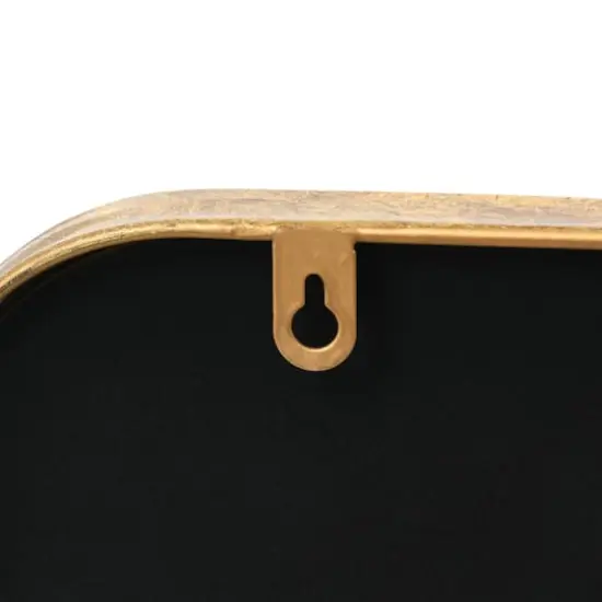 Hello Honey&reg; Brass Finish Square Metal Framed Wall Mirror {5}