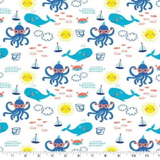 Springs Creative Love the Sea Cotton Fabric {1}