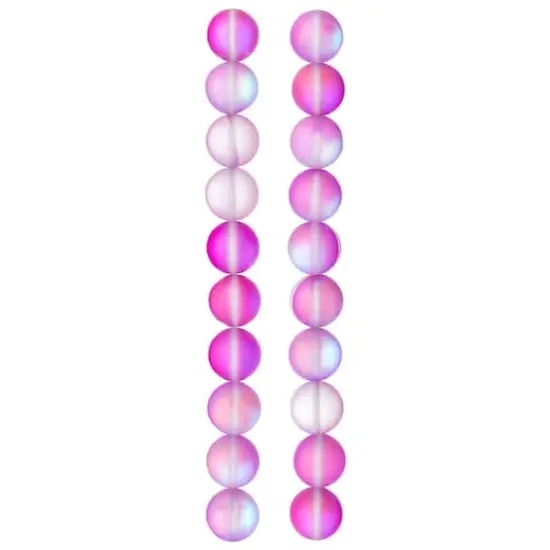 Matte Purple Opal Glass Round Beads, 10mm by Bead Landing™ {4}