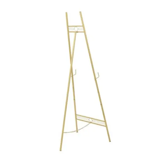 55.5" Gold Metal Geometric 3-Tier Display Easel {10}