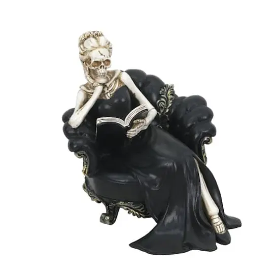 6.25" Reading Skeleton Woman Tabletop D&eacute;cor by Ashland&reg; {1}