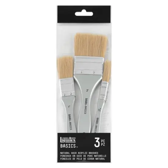 Liquitex&reg; BASICS&reg; Natural Hair 3 Piece Brush Set {3}