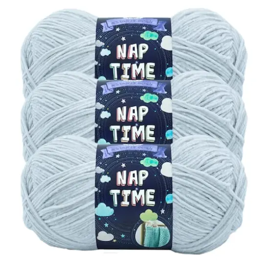 3 Pack Lion Brand&reg; Nap Time&reg; Yarn Pale Gray {1}