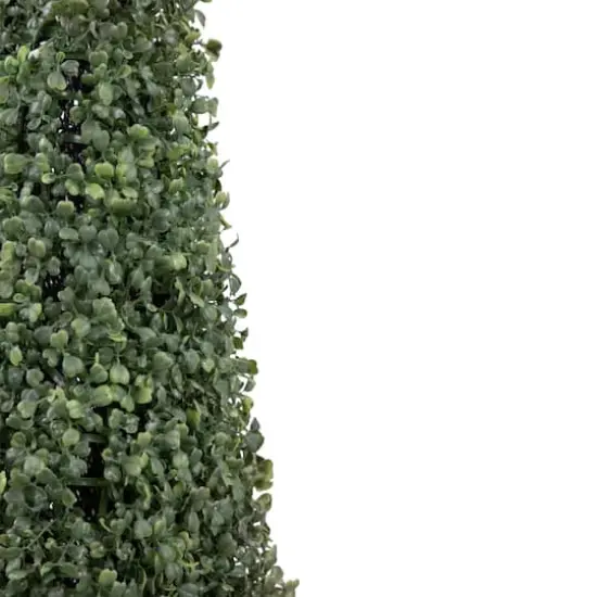 4ft. Unlit Artificial Two-Tone Boxwood Pyramid Topiary Tree with Round Pot {5}