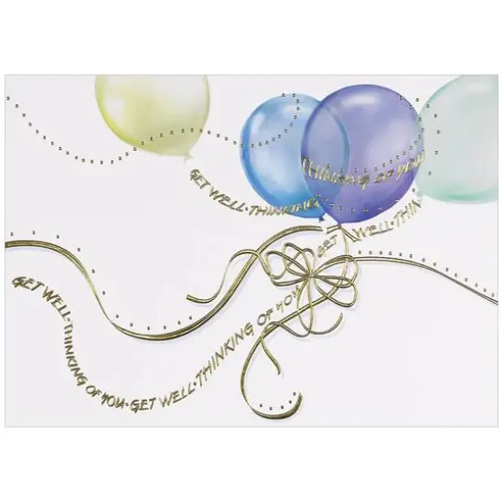 JAM Paper 5.625" x 7.875" Get Well Balloons Sympathy Cards & Envelopes, 25ct. {1}