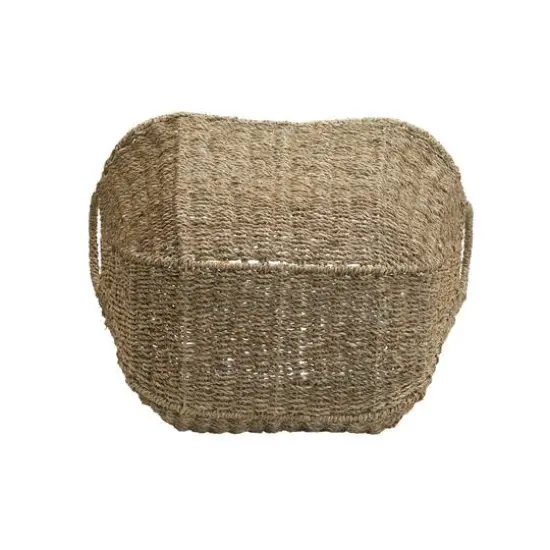 Household Essentials 17.5" Natural Woven Seagrass Basket with Handles {6}