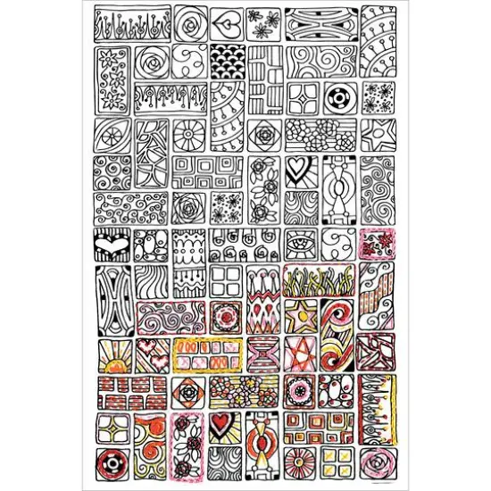 Design Works&trade; Zenbroidery Cubist Stamped Embroidery Kit {1}