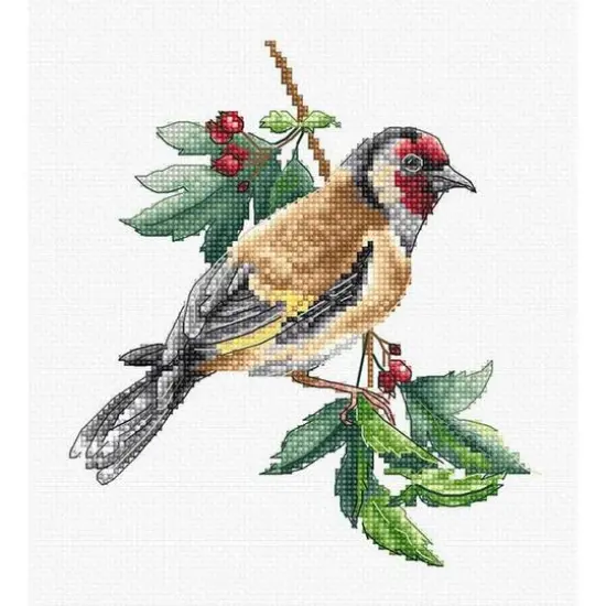 Luca-s Goldfinch Bird Counted Cross Stitch Kit {6}