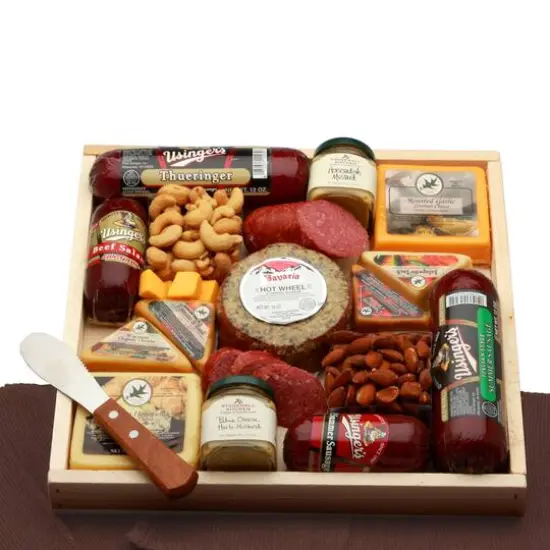 Deluxe Meat & Cheese Lovers Sampler Tray {1}