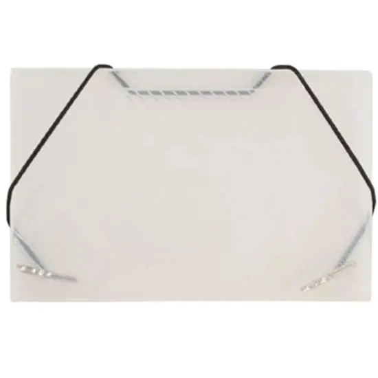 JAM Paper Plastic Business Card Holder Case Clear Grid {1}