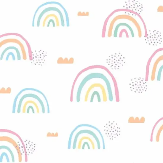 RoomMates Rainbow's End Peel & Stick Wallpaper Pink and White {1}