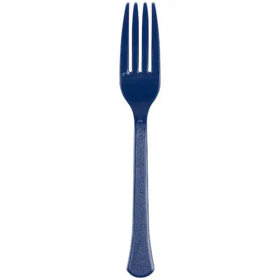 JAM Paper Premium Utensils Plastic Forks Party Pack, 48ct. Navy Blue {3}