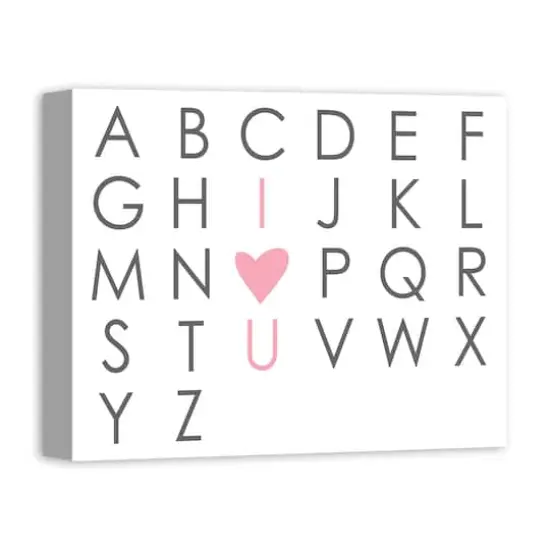  I Heart You Alphabet Canvas Wall Art {3}