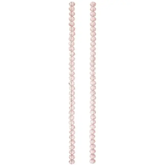 Pink Glass Faceted Rondel Beads, 6mm by Bead Landing&trade; {4}