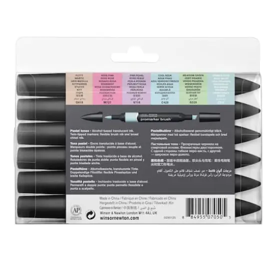 Winsor & Newton&reg; 6 Pastel Promarker Brush&trade; Set {3}