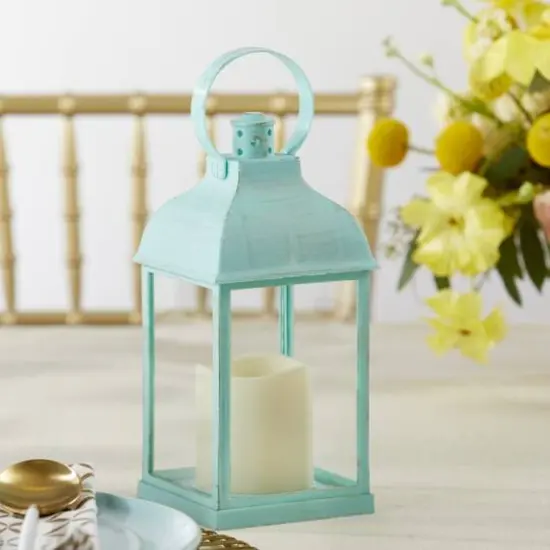 Kate Aspen® Blue Marrakesh LED Vintage Decorative Lantern, 2ct. {9}