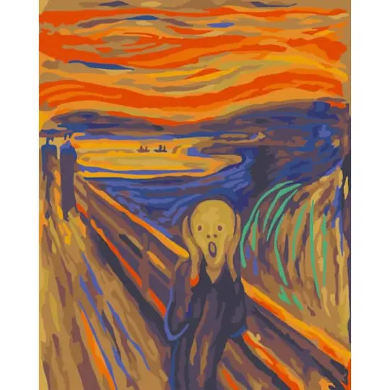 8" x 10" The Scream Paint-by-Number Kit with Wood Display Hanger by Artist's Loft&reg; {1}