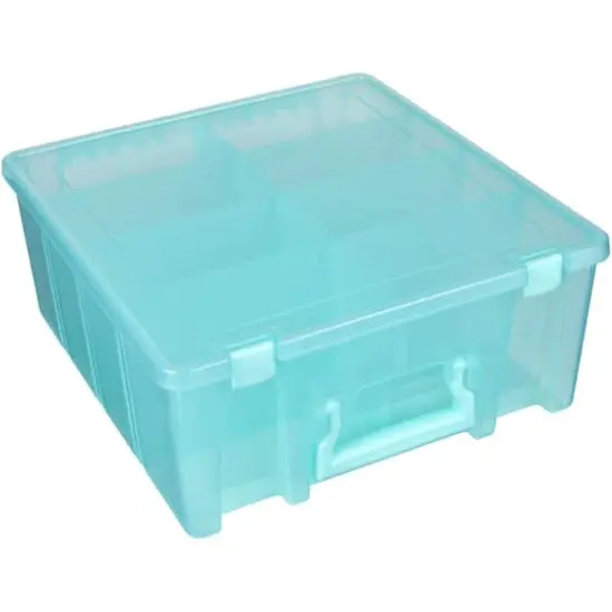 ArtBin&reg; Aqua Mist Super Satchel&trade; Double Deep Storage Bin with Dividers {4}