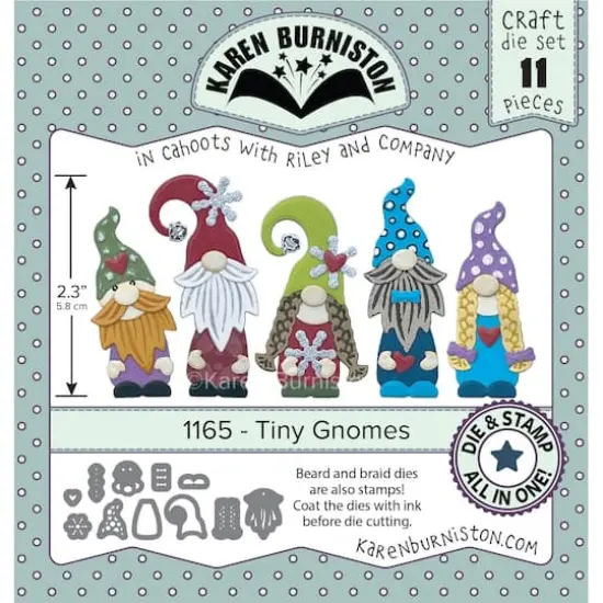 Karen Burniston Tiny Gnomes Stamping Die Set {1}