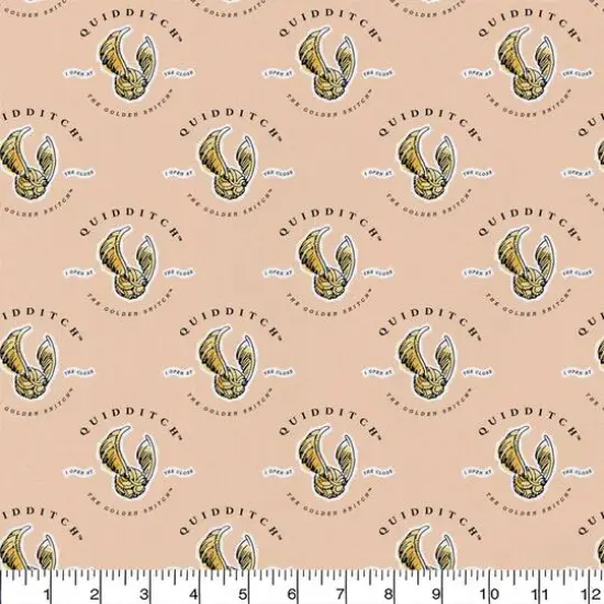 Harry Potter Peach Watercolor Quidditch Precut Cotton Fabric {3}