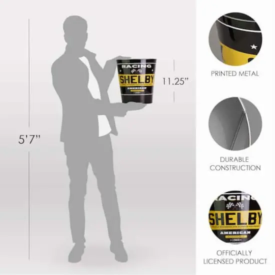 American Art D&eacute;cor&trade; 11" Shelby Racing Decorative Metal Trash Can {7}