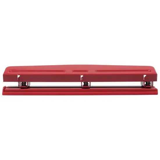 JAM Paper Metal 3-Hole Punch Red {4}