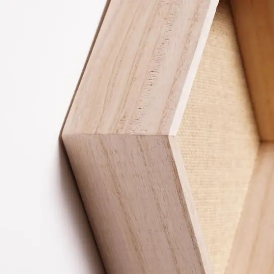 American Art Decor Natural Honeycomb Floating Wood Wall Shelves Set {5}