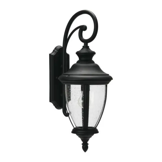Hello Honey&reg; Robert Stevenson Lighting Prestwick Matte Black Metal & Glass Outdoor Light {6}