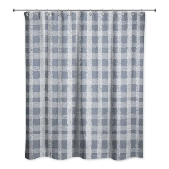 Chalky Plaid Shower Curtain Slate {1}