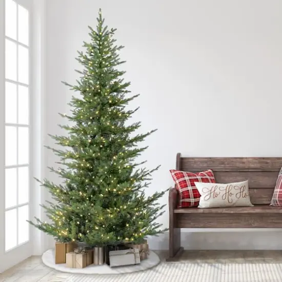 6.5ft. Pre-Lit Natural Fir Artificial Christmas Tree, Clear Lights  {3}