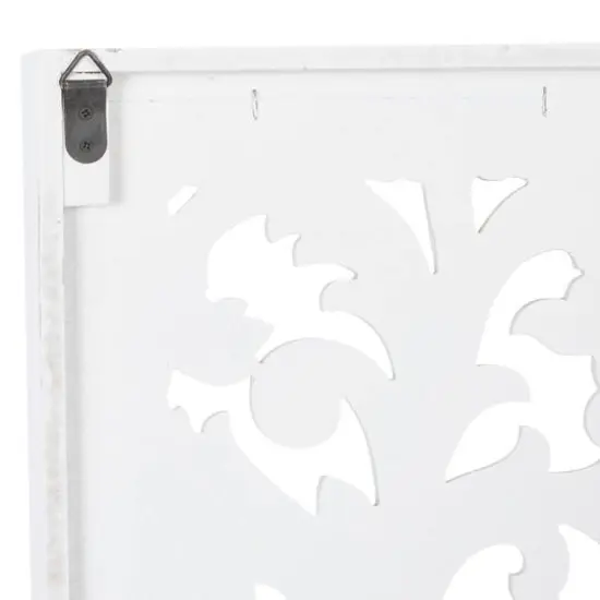 50" White Wood Traditional Abstract Wall Decor, 2ct. {5}