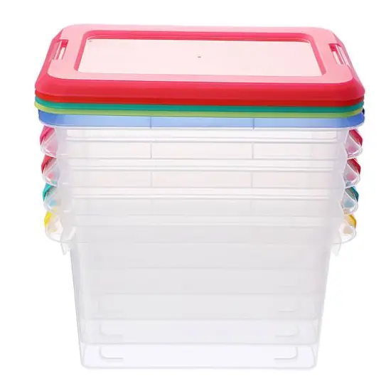 6.2qt. Storage Bins with Lids, 5ct. by Simply Tidy&trade; {6}
