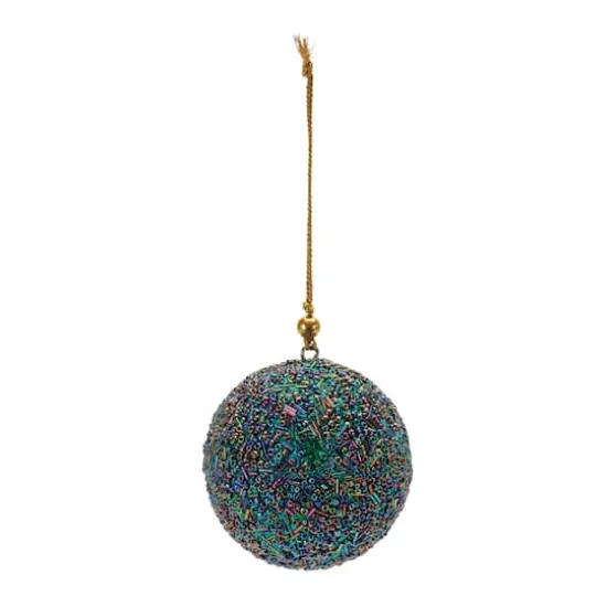 2.75" Rainbow Beaded Ball Ornaments, 12ct. {4}