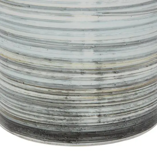 Gray & White Ceramic Farmhouse Decorative Jar Set {6}