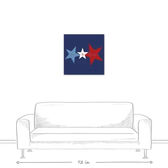 Simple Tri Star Canvas Wall Art {6}