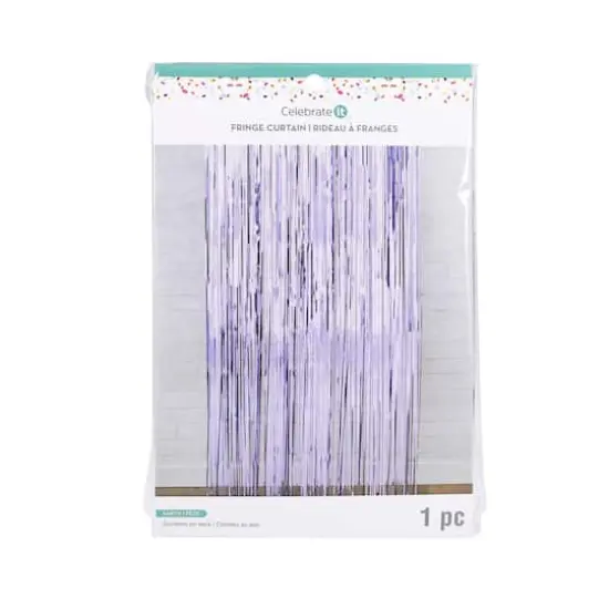 8ft. x 3ft. Fringe Curtain by Celebrate It&trade; Lavender {3}
