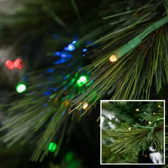 6.5ft. Pre-Lit Brighton Pine Artificial Christmas Tree, Color Changing LED Lights {6}