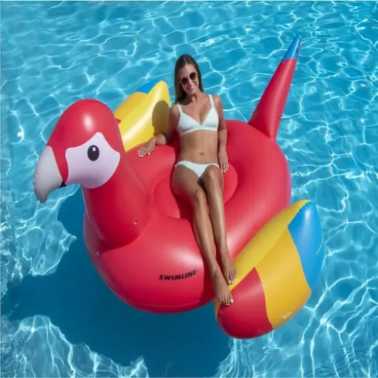 Swimline Red Inflatable Macaw Pool Raft {3}