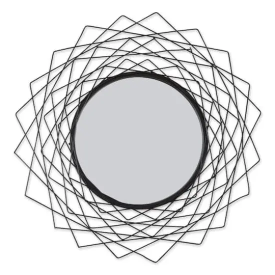 Geometric Black Wall Mirror {1}