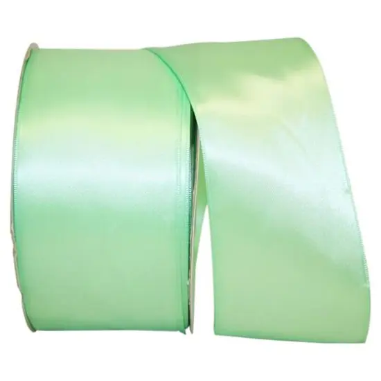 JAM Paper 2.5'' x 50yd. Double Face Satin Ribbon Mint {1}