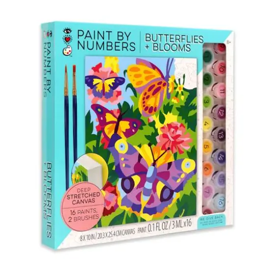 Paint by Numbers Butterflies and Blooms Craft Kit {8}