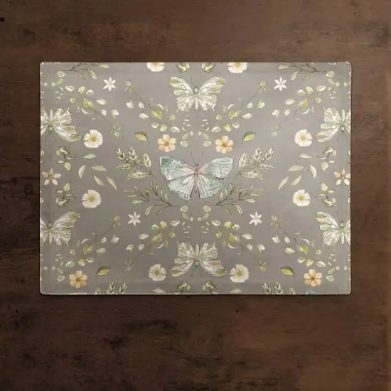 Butterfly Cotton Twill Placemat Gray {3}