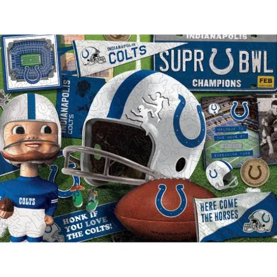 Retro Series Wooden Puzzle Indianapolis Colts {1}