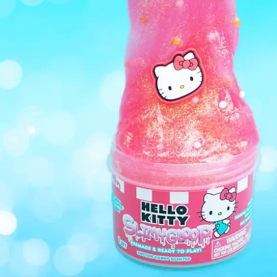 Hello Kitty® SlimyGloop® 8oz. Red & White Cotton Candy Scented Slime {4}